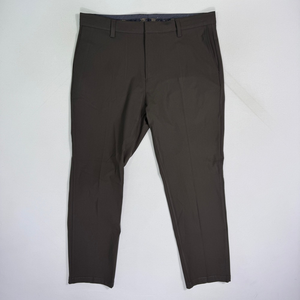 Rhone Commuter Slim Pants Mens 34x30 (36x27)  Brown Flex Stretch Performance